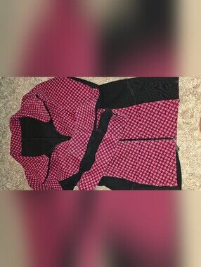 4/$97 Deal! Lululemon Pink and Black Patterned Full-Zip Hoodie